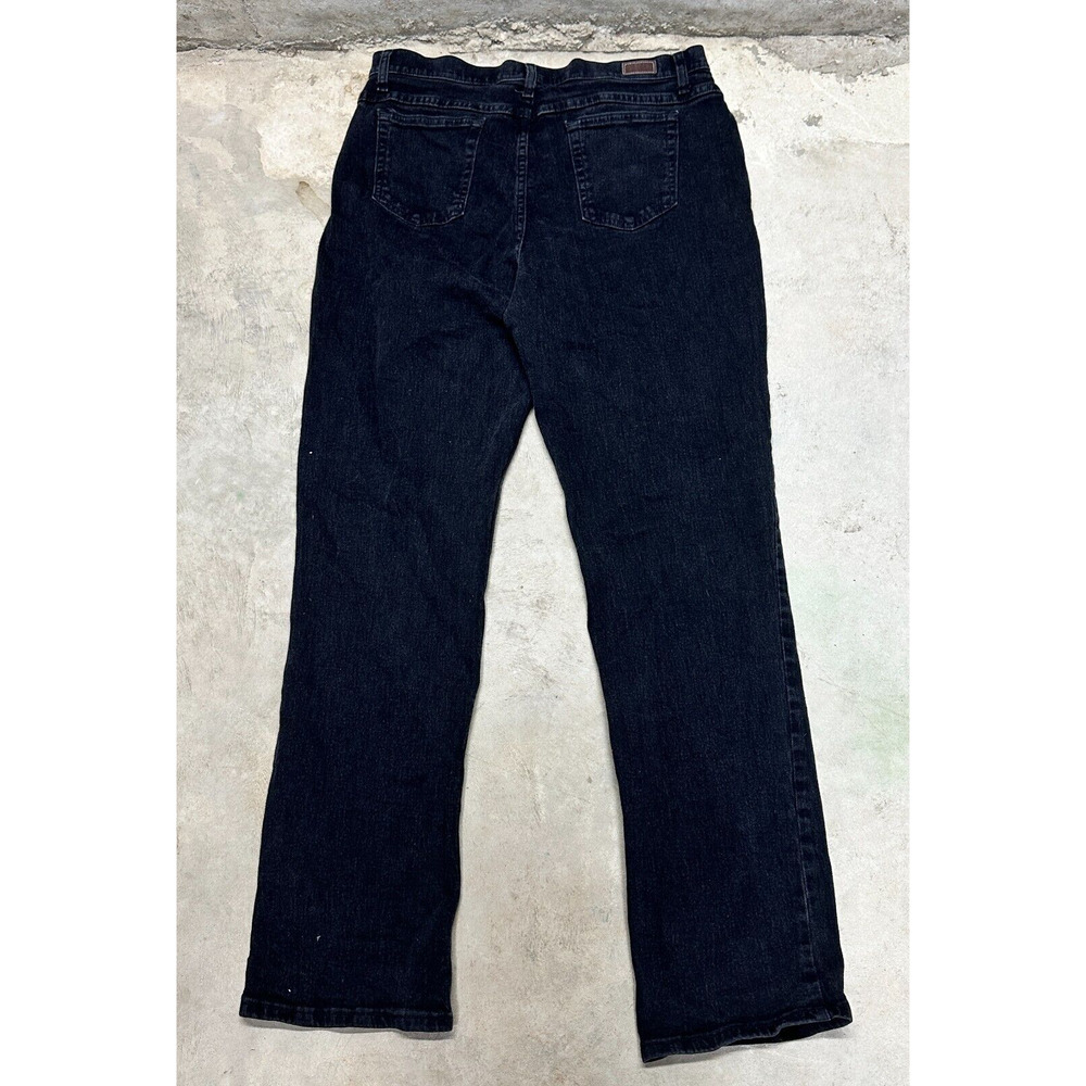 Riders Mens Black Denim Jeans‎ 34W x 34L Straight Leg Relaxed Fit Dark Wash - Picture 2 of 6